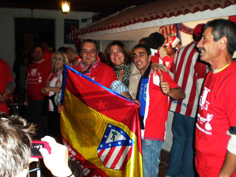 Euforia en al pea del Atlhetico de Madrid