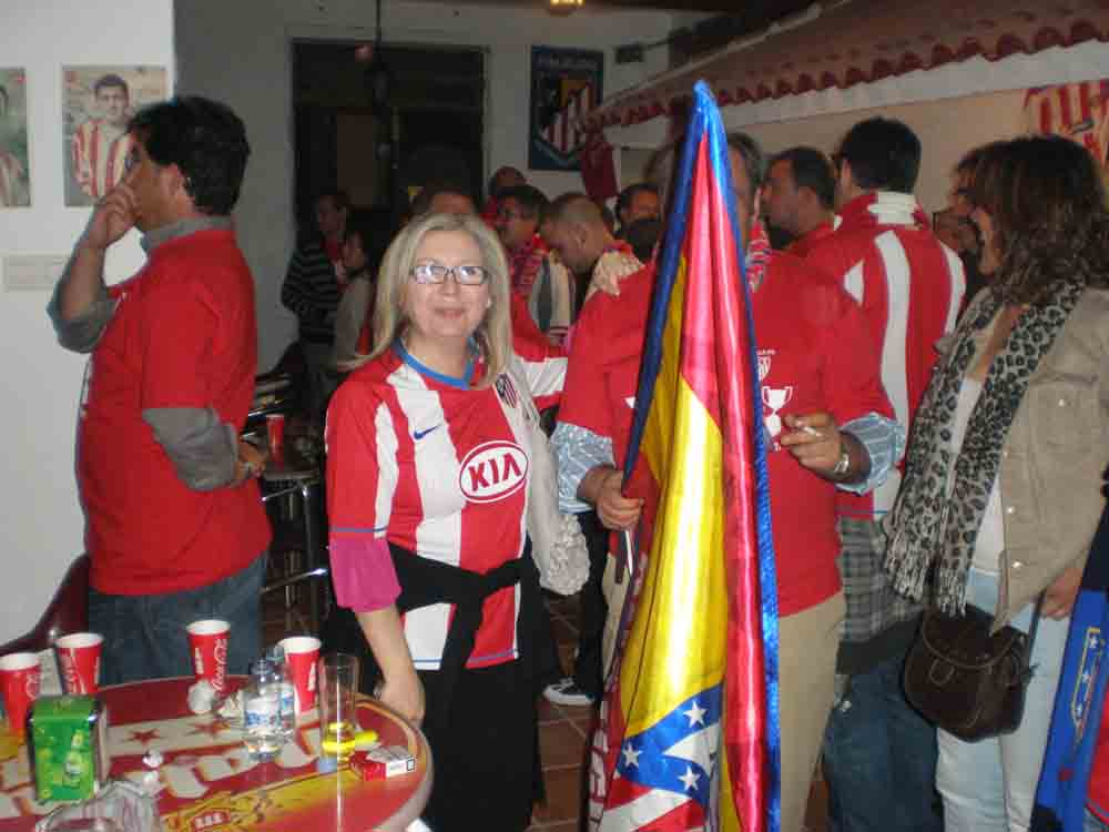 Euforia en al pea del Atlhetico de Madrid