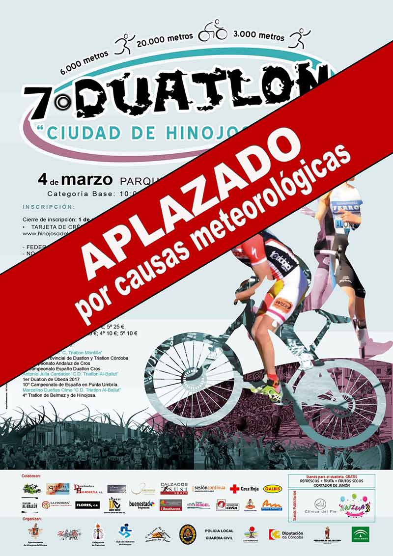 APLAZAMIENTO DEL `7 DUATLN CROSS