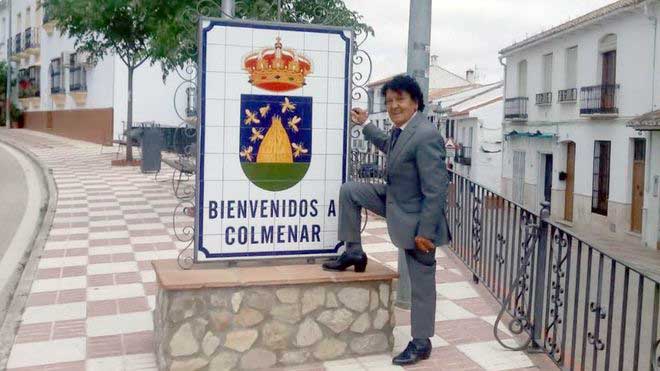 Emi Bonilla, la semana pasada, en la entrada de Colmenar. L.O.