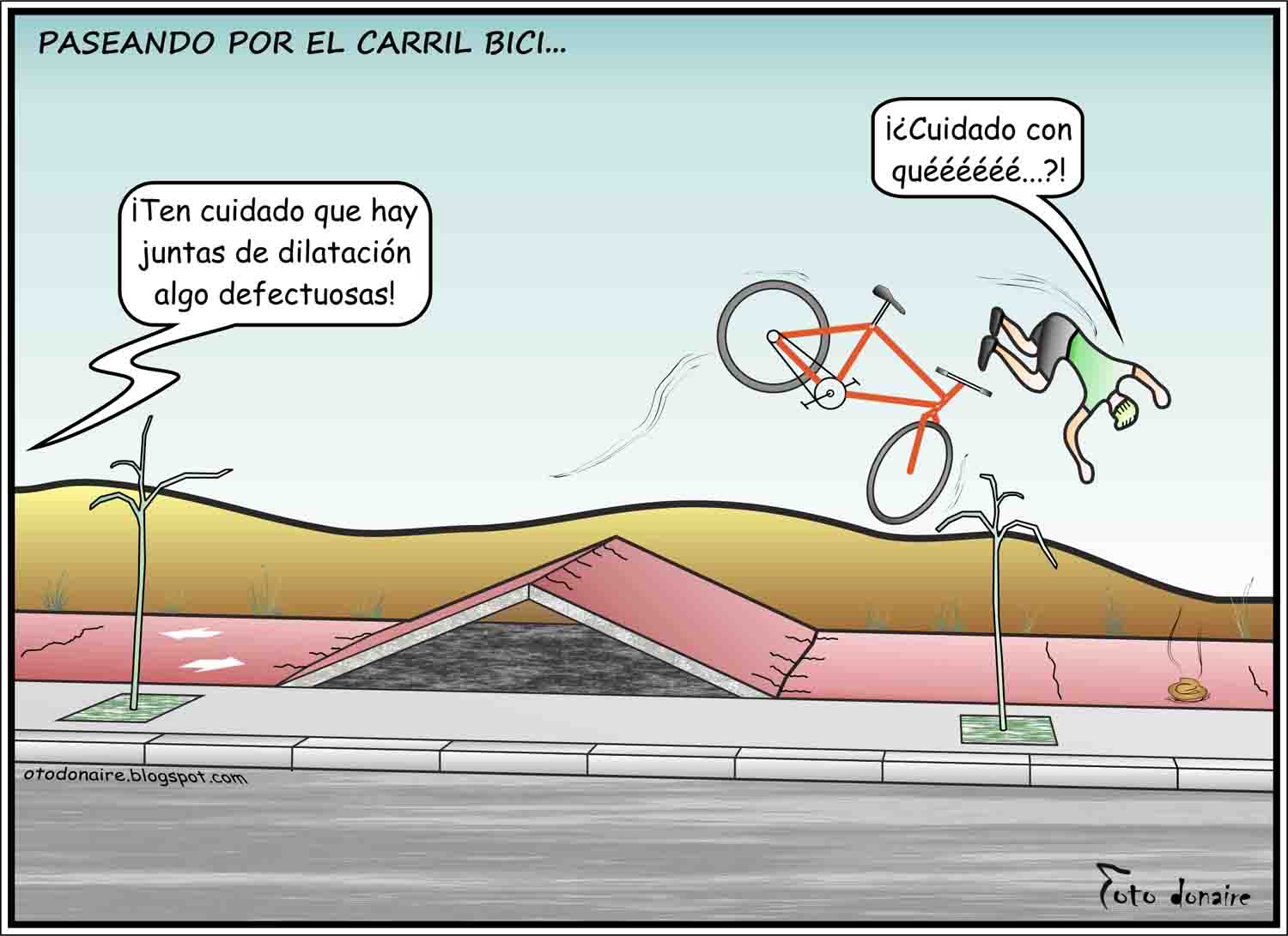 Paseando por el carril bici