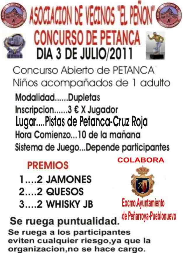 Concurso de Petanca AA/VV. El Pen