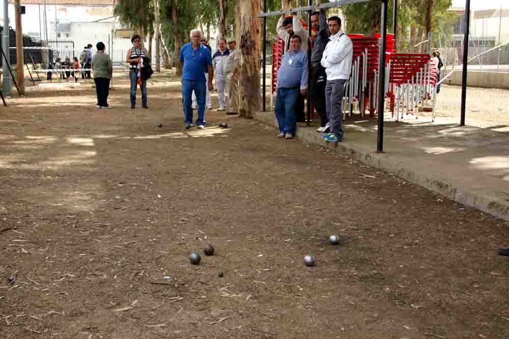 Desarrollo del concurso de petanca