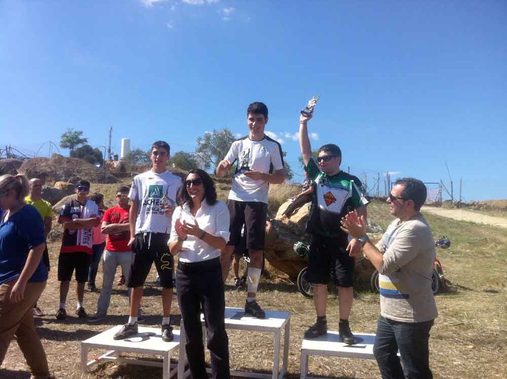 Carlos Marcado en el podium el 6 de Octubre