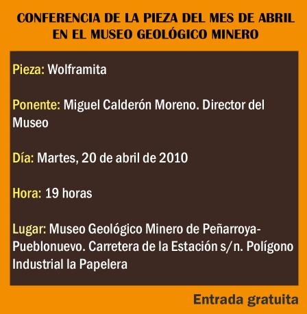 Conferencia de la pieza del mes de abril