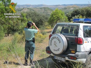 Agente del Seprona realizando una guardia