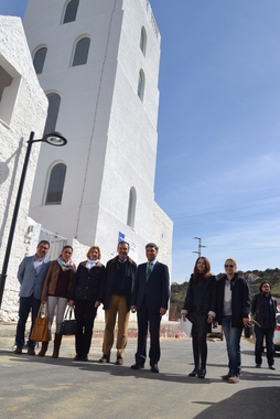 Representantes polticos y tcnicos encargados de la obra