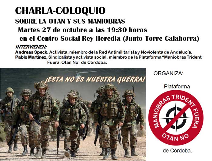 Actos en Crdoba contra Maniobras de la OTAN en Espaa