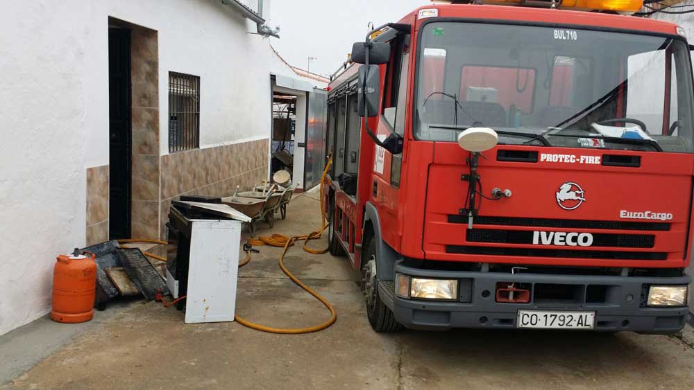 Incendio en una vivienda de Coronada