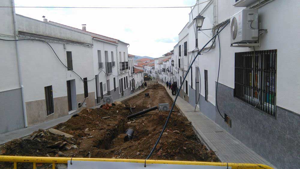 Obras de reforma de la calle Santo