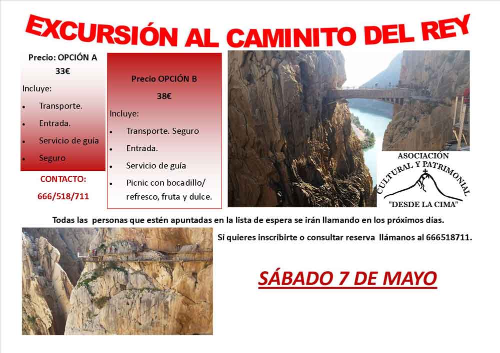 Ruta al Caminito del Rey el 7 de Mayo 2016