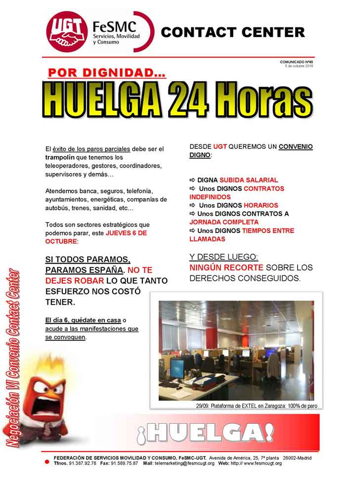 Huelga en los servicios de atencin telefnica