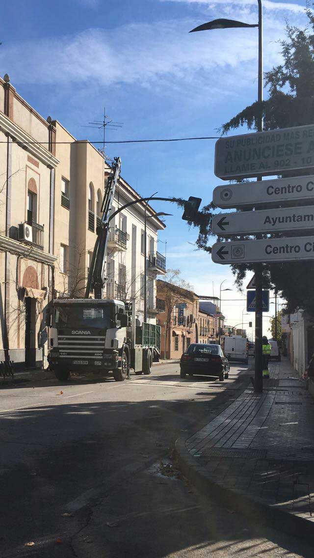 Semforos que regularn el trfico en estacin de autobuses