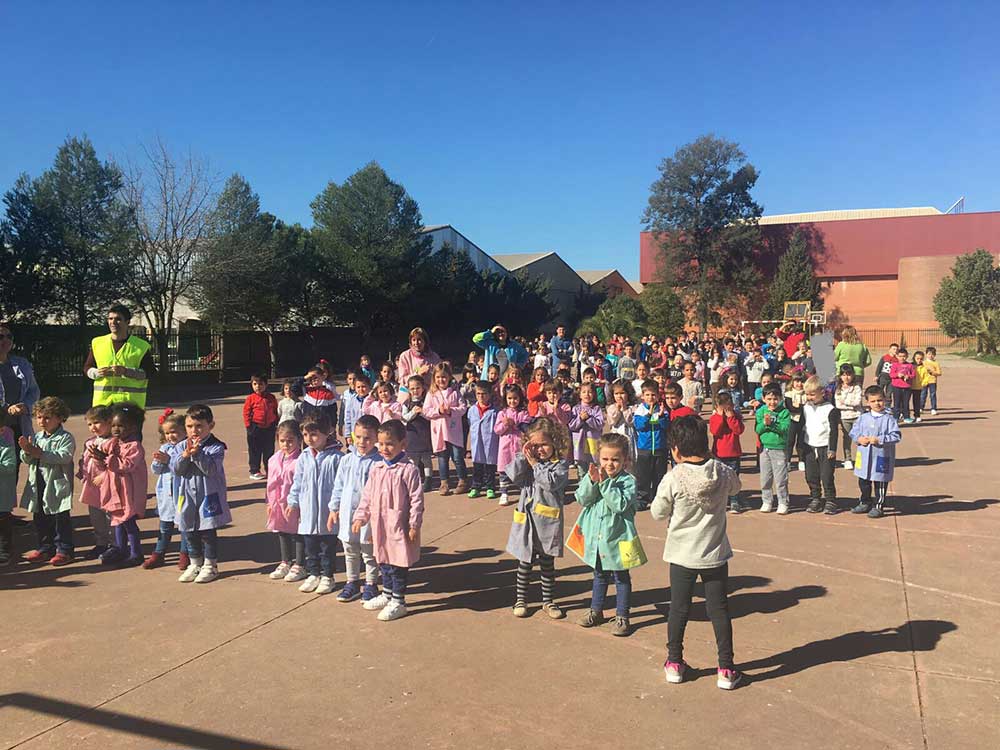 Simulacro de evacuacin en el CEIP Bilinge San Jos de Calasanz