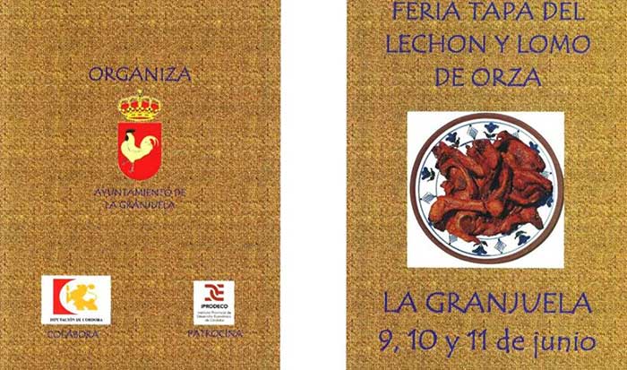 Feria del lechn y lomo de orza en La Granjuela los das 9,10 y 11 de junio