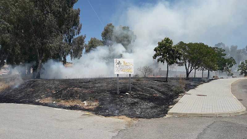 Incendio en la barriada Santiago Garca Fuentes