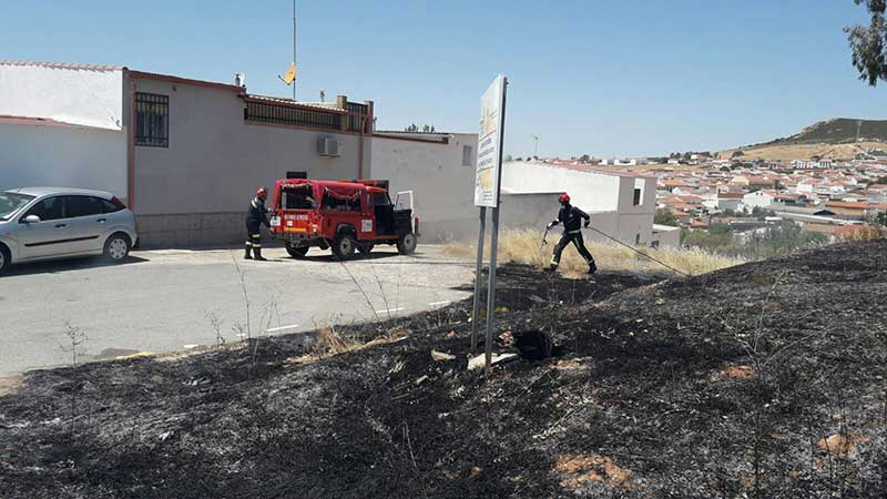 Incendio en la barriada Santiago Garca Fuentes