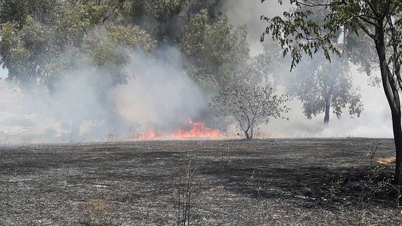 Incendio en la barriada Santiago Garca Fuentes