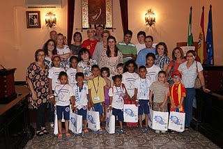 Recepcin de nios saharaui en Pearroya