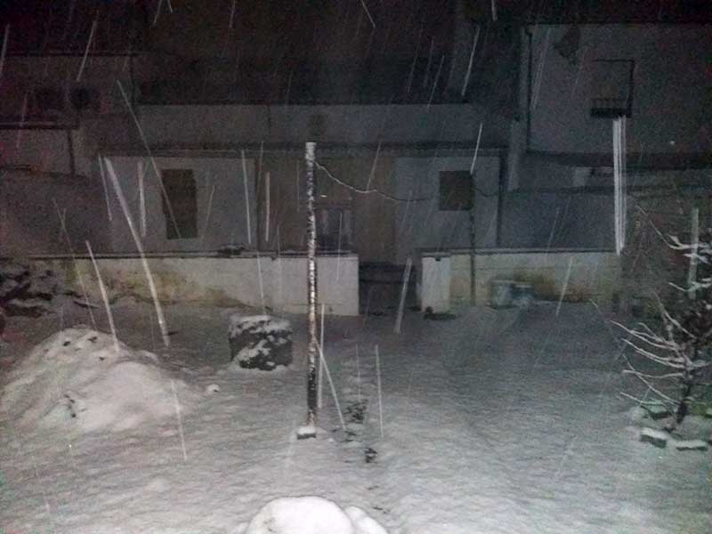 La nieve hace acto de presencia en el Guadiato