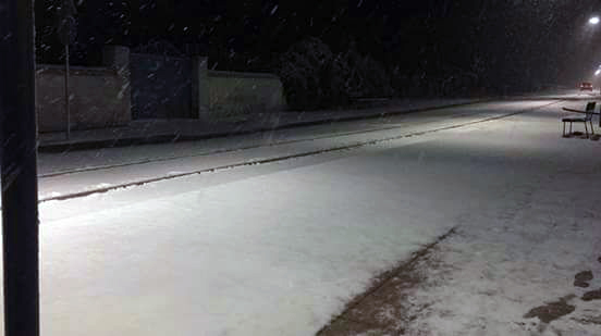 La nieve hace acto de presencia en el Guadiato