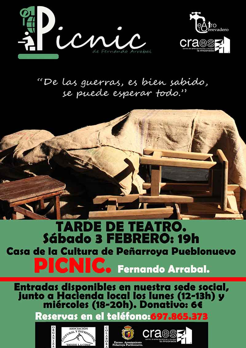 3 de febrero (19h): Tarde de teatro. Picnic de Fernando Arrabal