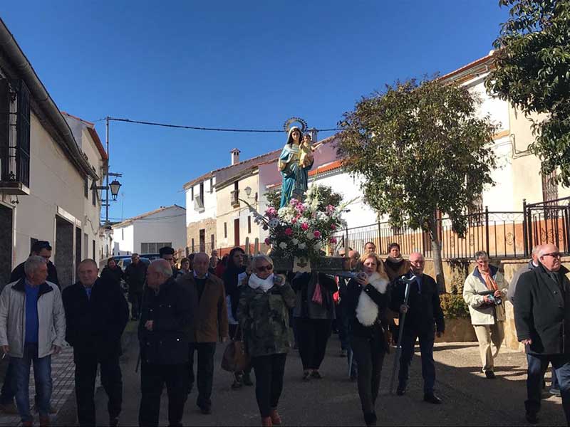 Procesin de la Virgen de la Candelaria en Doa Rama