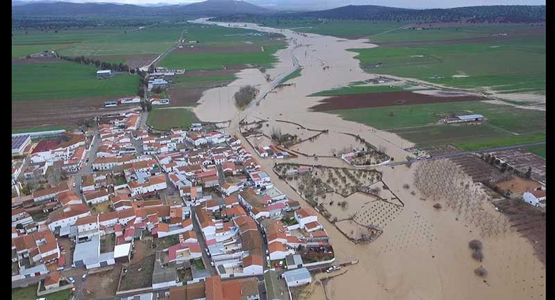 Abundantes lluvias en el Guadiato 