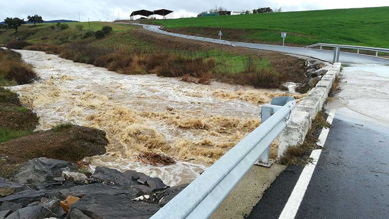 Abundantes lluvias en el Guadiato 