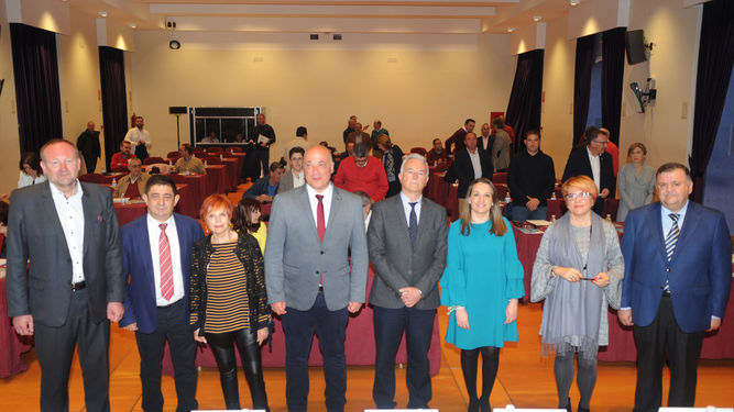 Autoridades durante la inauguracin de la jornada