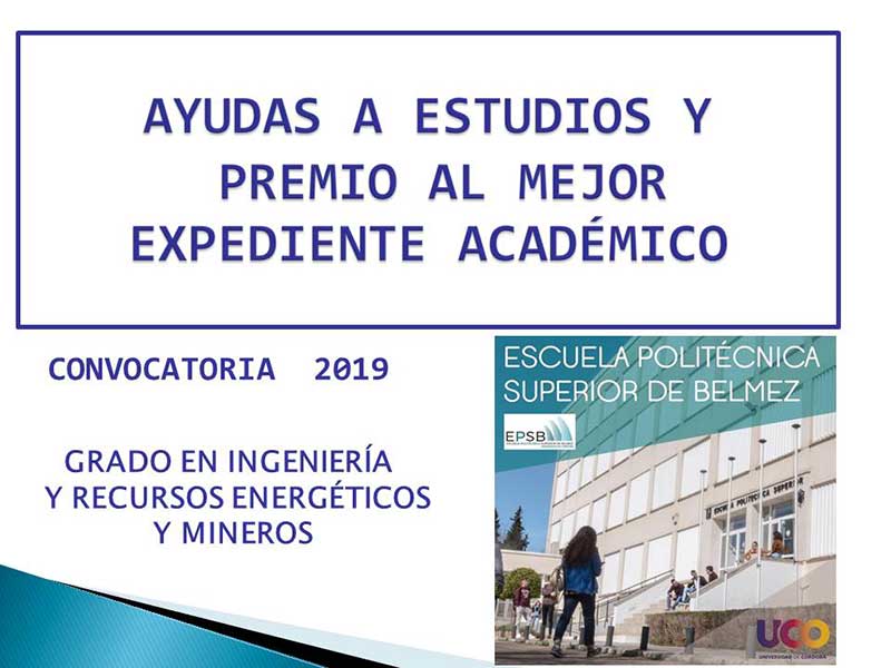 Convocatoria para Ayuda de estudios y Premio al mejor expediente