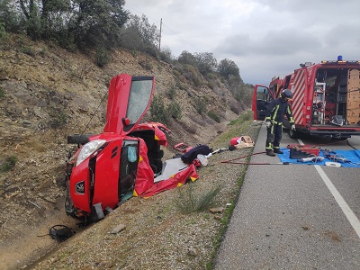 El accidente se produjo a la altura del kilmetro 214