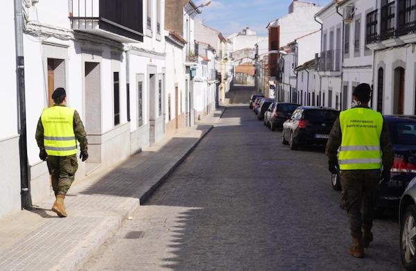 Militares desplegado en Pozoblanco