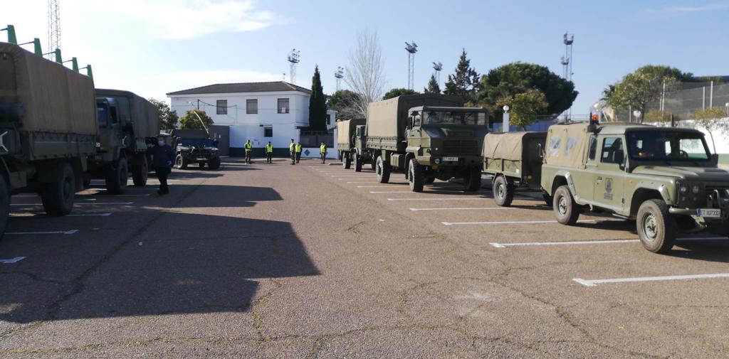 Militares desplegado en Pozoblanco