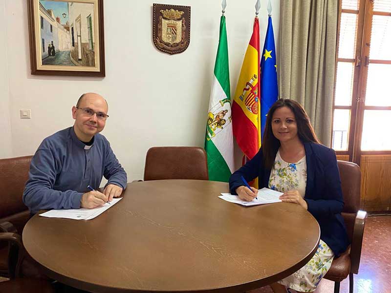 Momento de la firma del Convenio de colaboracin