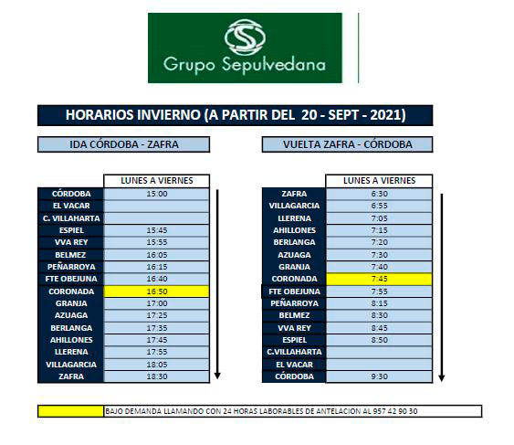 Horarios