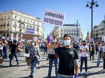 Manifestacin de enfermeros y enfermeras en Madrid Europa Press