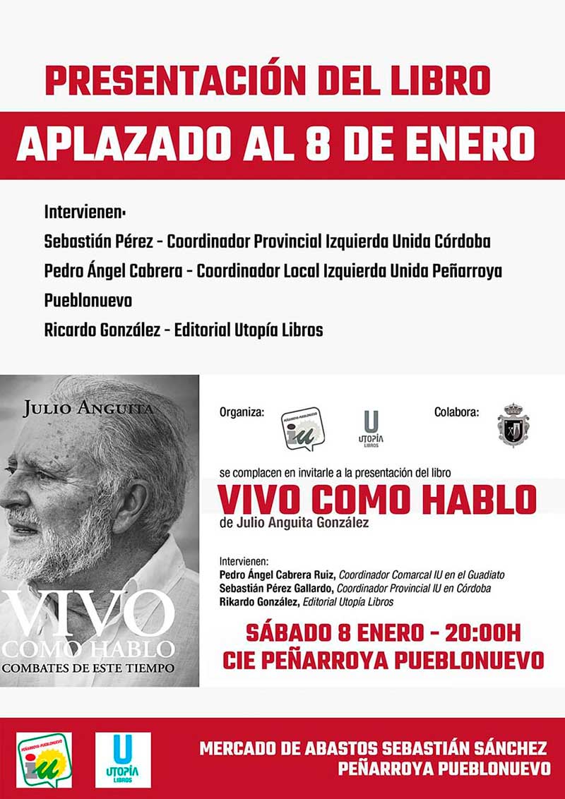 Acto de presentacin del libro `Vivo como hablo`