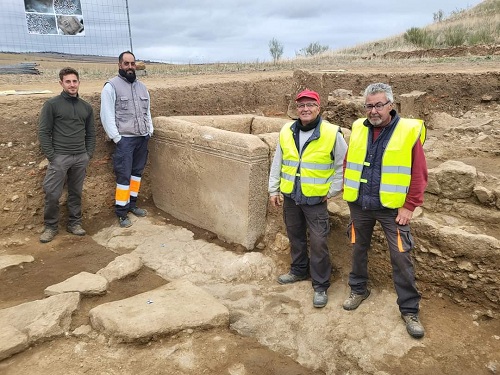 Trabajadores de las excavaciones de Mellaria