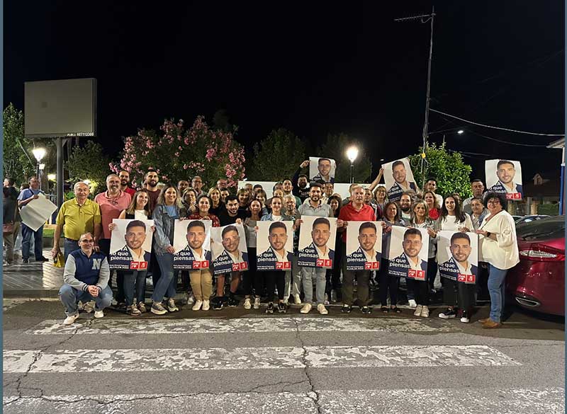 Candidatos y seguidores del PSOE