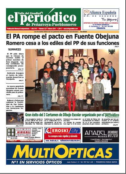 Portada de elPeriodico mes de febrero