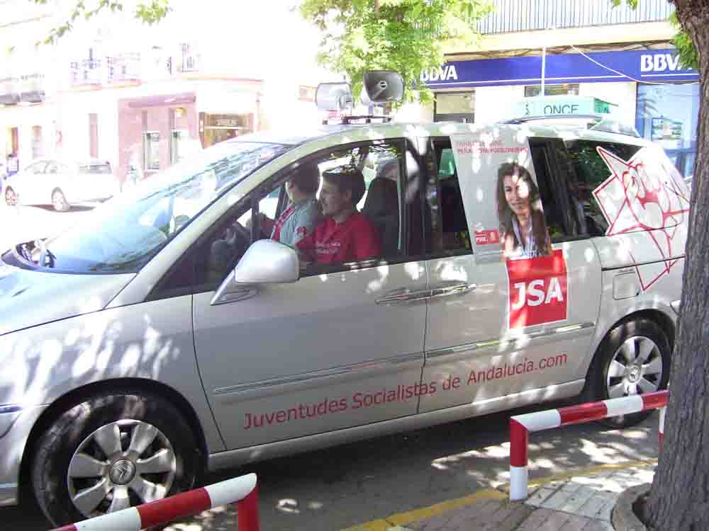 Caravana electoral de Juventudes Socialistas