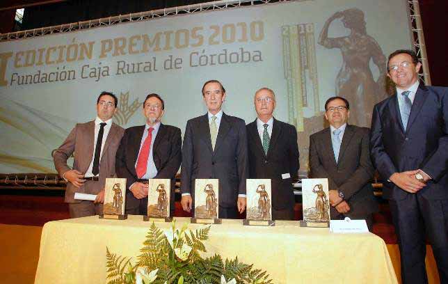 Los premiados ayer por la Fundacin Caja Rural de Crdoba