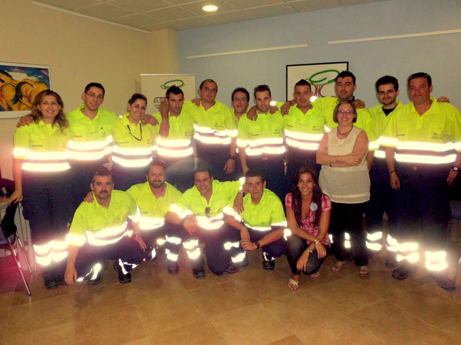 Participantes en el curso de tcnico en  transporte sanitario