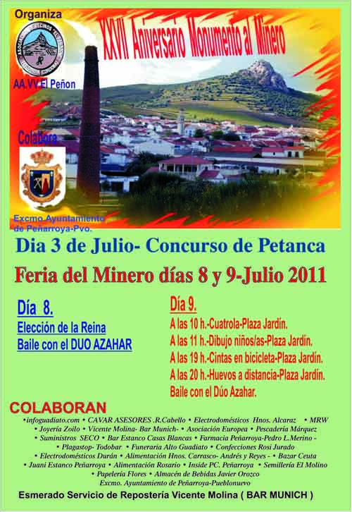 Cartel del XXVII Aniversario Monumento al Minero