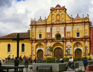 Fachada de la catedral de Villaviciosa, ahora San Cristbal de las Casas, en el estado de Chiapas