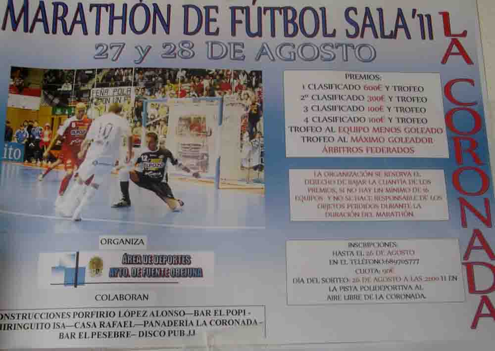 Maratn de ftbol sala en La Coronada