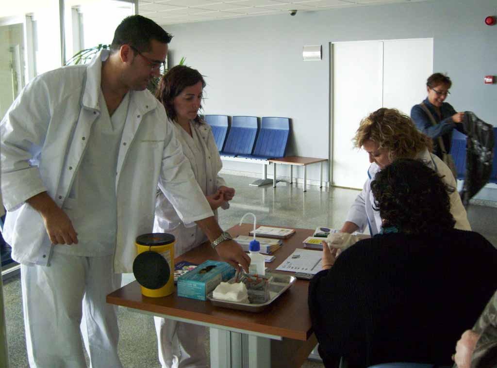 Hospital Valle del Guadiato, mesa informativa diabetes 