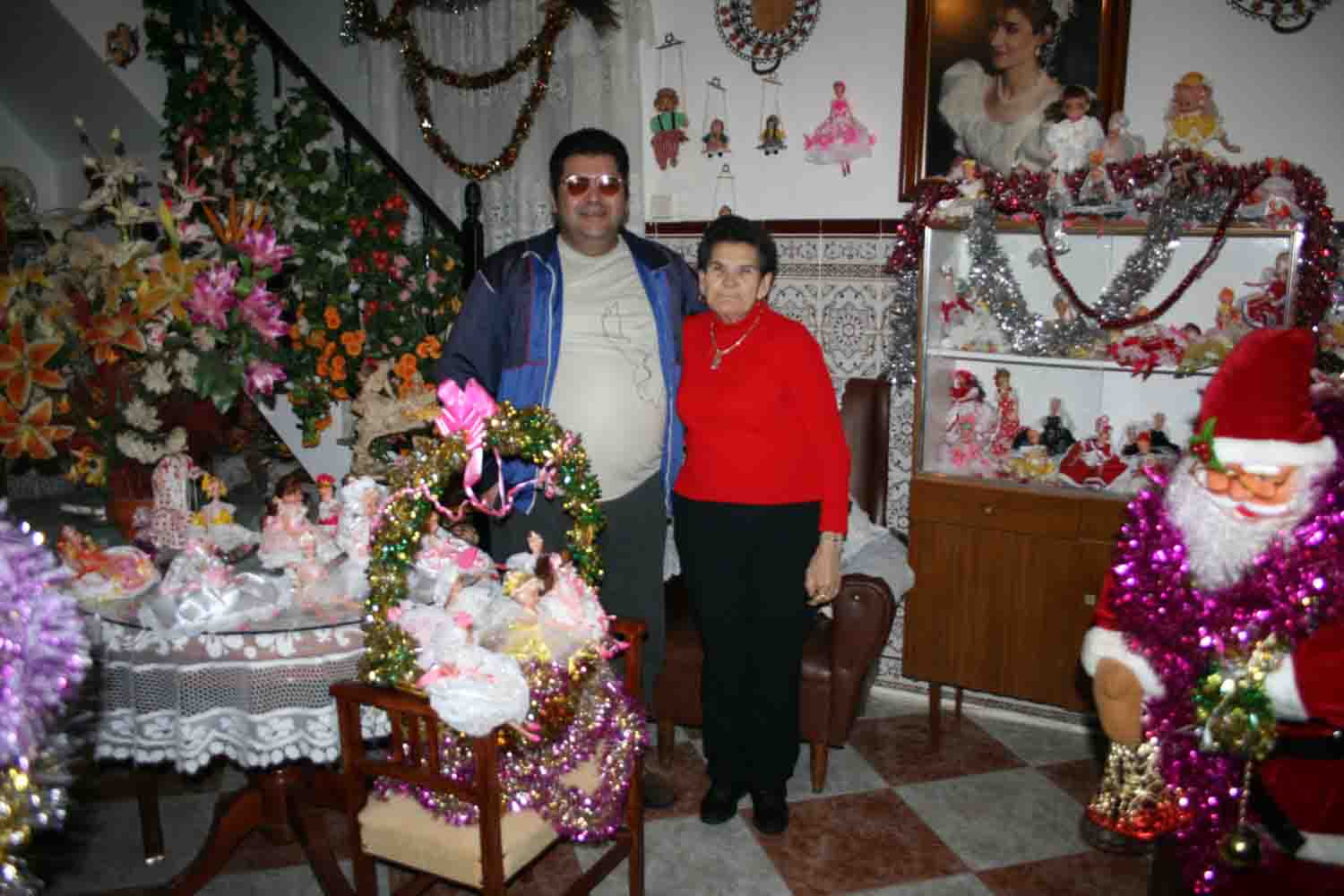 Manuela Cortes y su hijo Juan Carlos Calderon