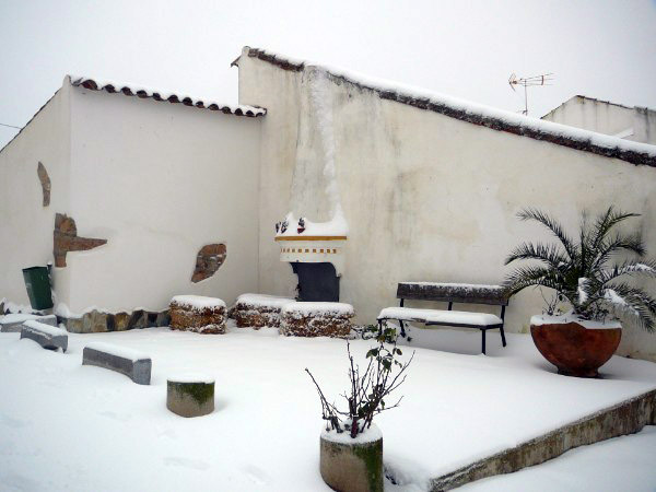 Nieve en las aldeas de Fuenteobejuna